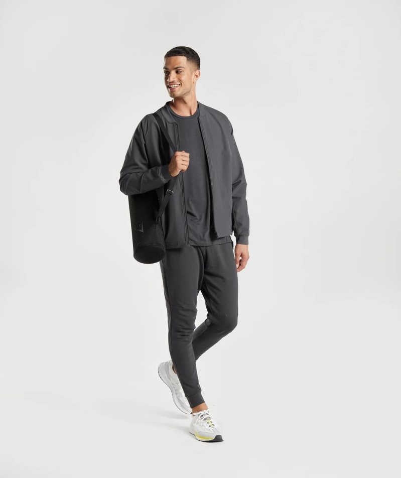 Gymshark Studio Férfi Kabát Fekete | HU-D-321