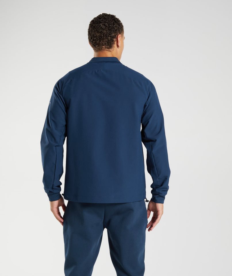 Gymshark Studio Férfi Kabát Sötétkék | HU-Q-829