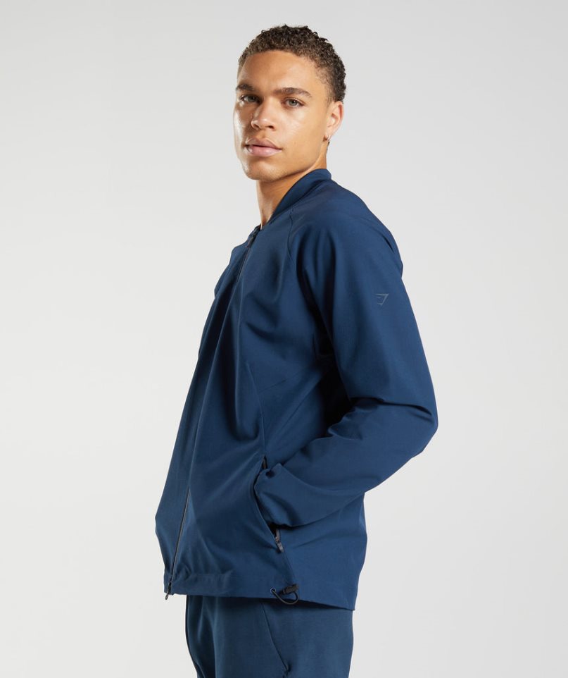 Gymshark Studio Férfi Kabát Sötétkék | HU-Q-829