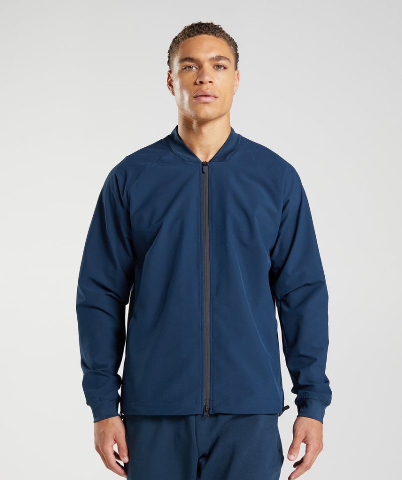 Gymshark Studio Férfi Kabát Sötétkék | HU-Q-829