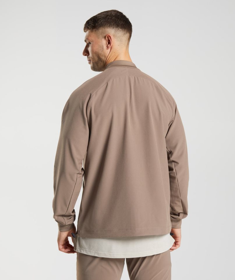 Gymshark Studio Férfi Kabát Világos Barna | HU-B-730