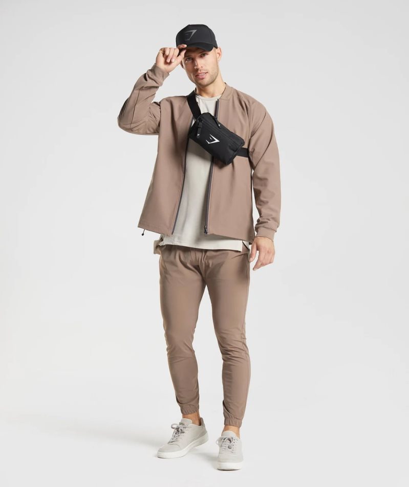 Gymshark Studio Férfi Kabát Világos Barna | HU-B-730