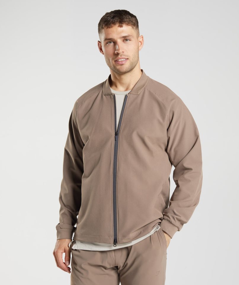 Gymshark Studio Férfi Kabát Világos Barna | HU-B-730