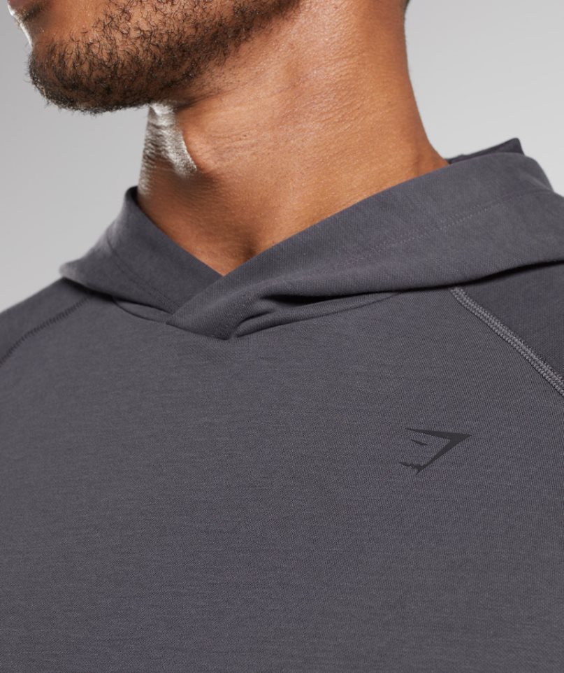 Gymshark Studio Férfi Kapucnis Pulóver Sötétszürke | HU-E-210