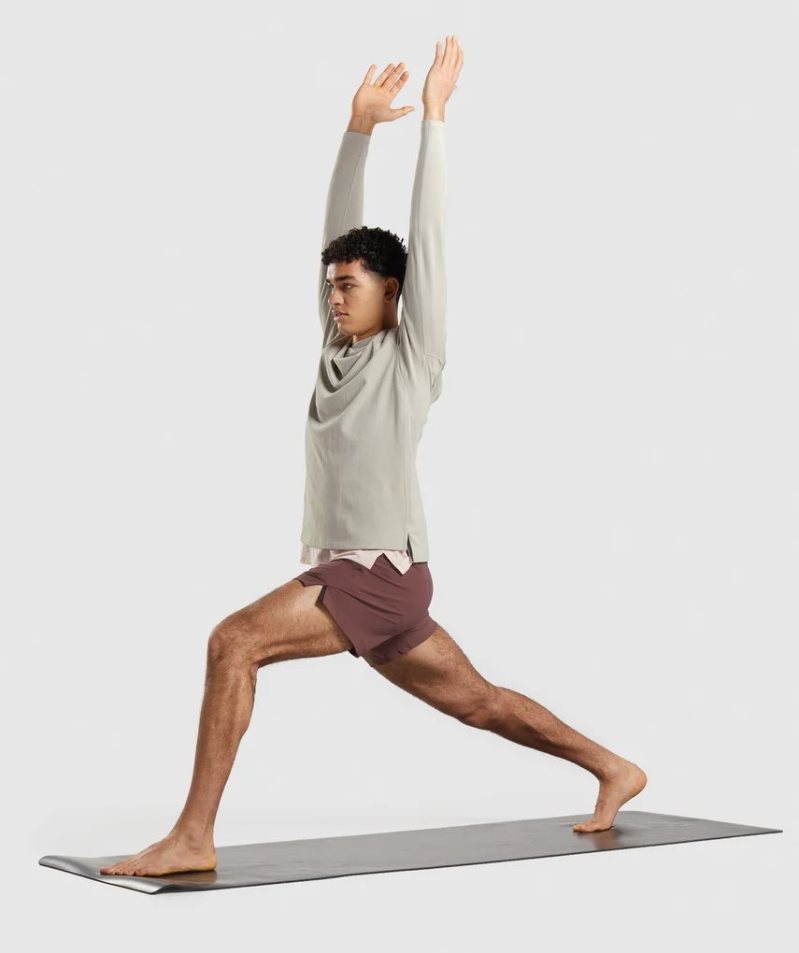 Gymshark Studio Férfi Rövidnadrág Barna | HU-E-526