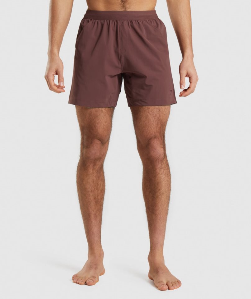 Gymshark Studio Férfi Rövidnadrág Barna | HU-E-526