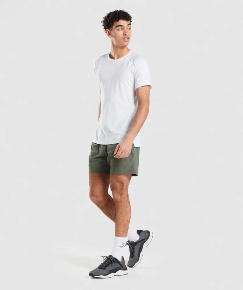Gymshark Studio Férfi Rövidnadrág Olivazöld | HU-E-903