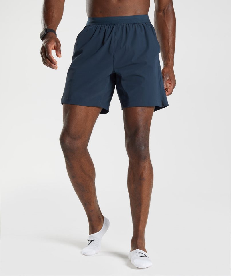 Gymshark Studio Férfi Rövidnadrág Sötétkék | HU-E-129