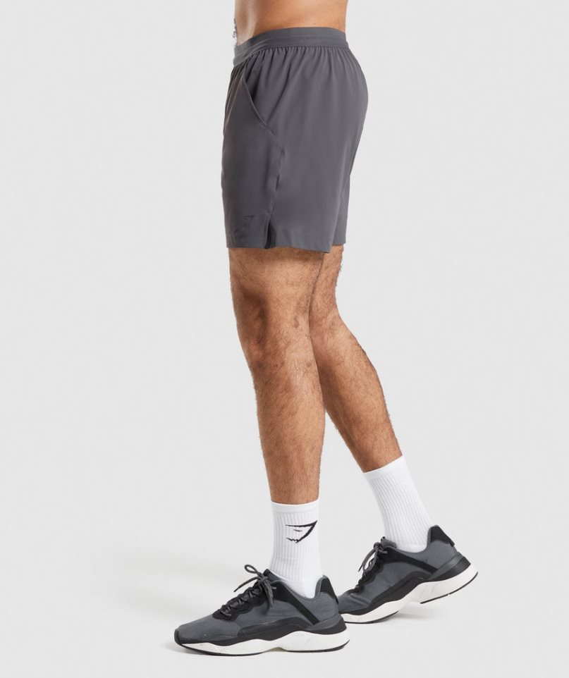 Gymshark Studio Férfi Rövidnadrág Sötétszürke | HU-T-672