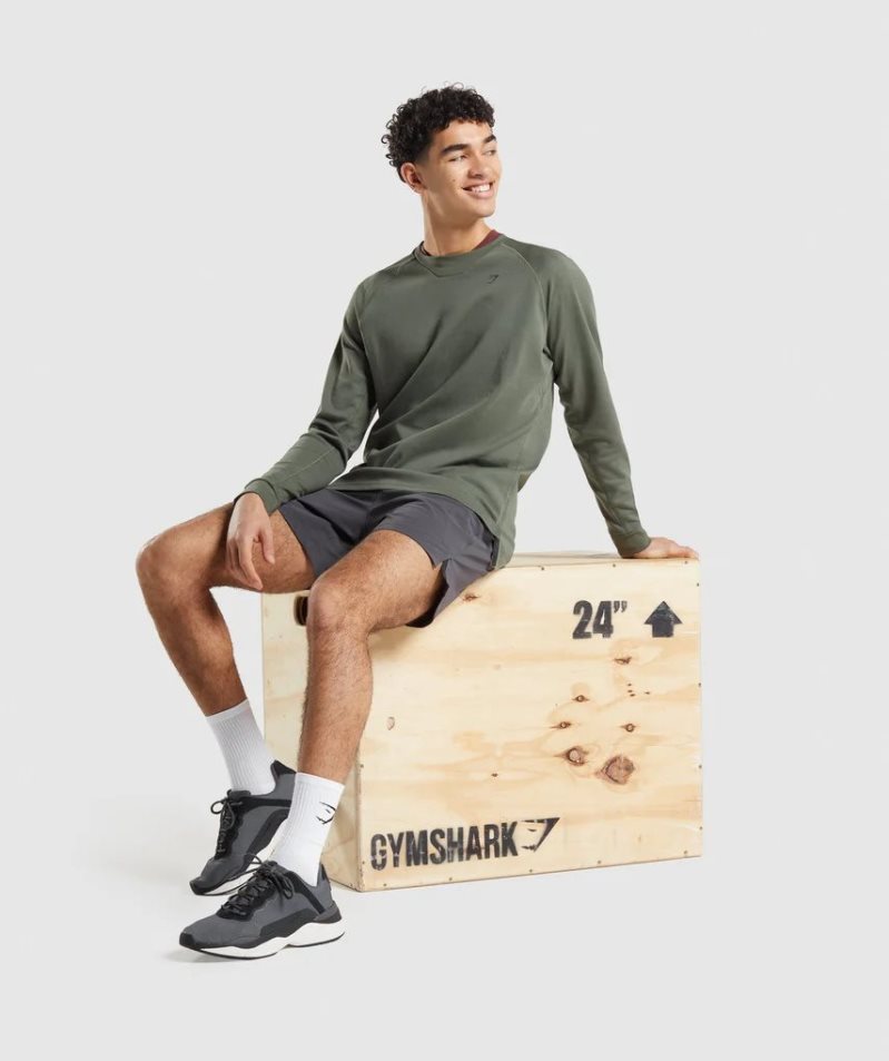Gymshark Studio Férfi Rövidnadrág Sötétszürke | HU-T-672