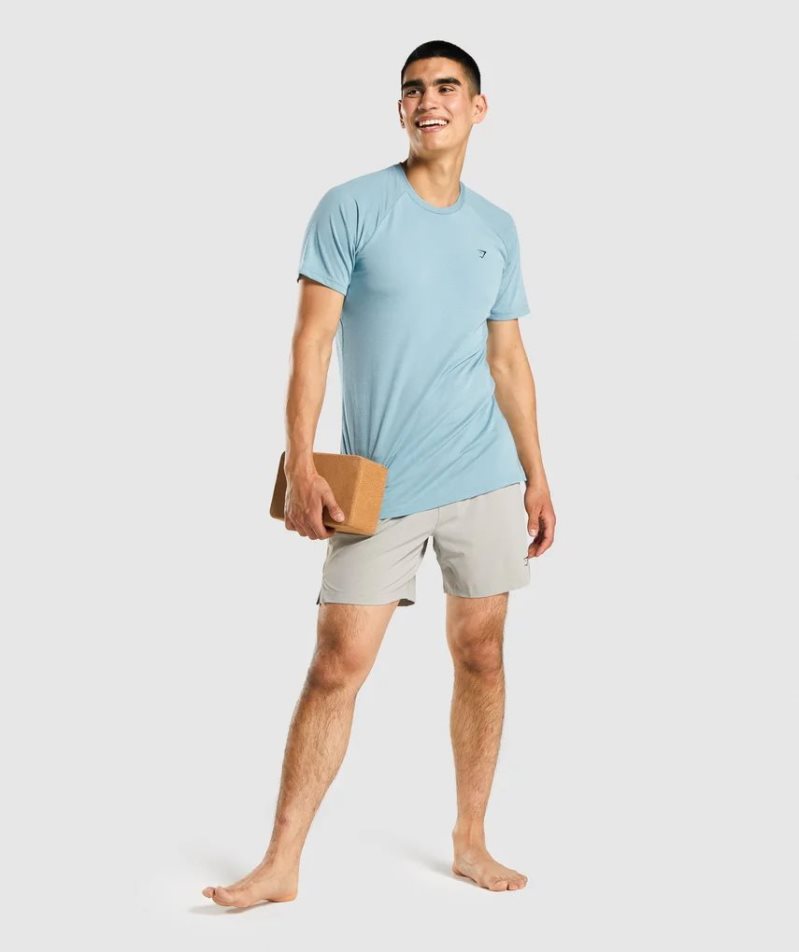Gymshark Studio Férfi Rövidnadrág Világos Szürke | HU-T-513
