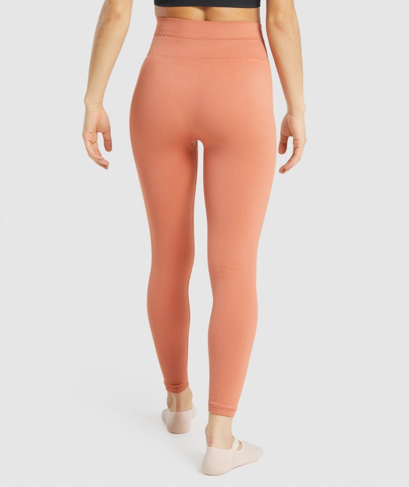 Gymshark Studio Női Leggings Narancssárga | HU-D-453