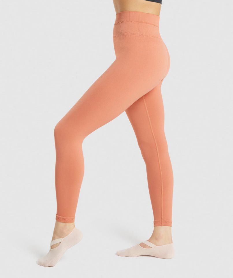Gymshark Studio Női Leggings Narancssárga | HU-D-453
