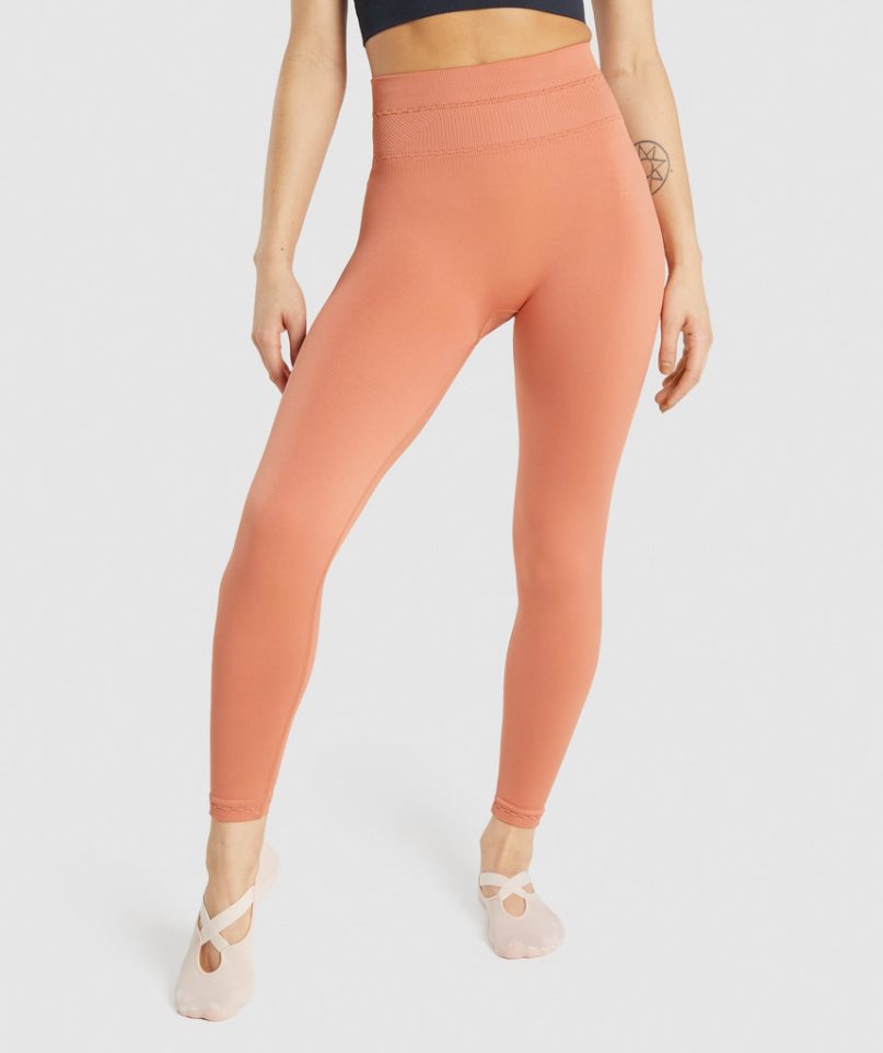 Gymshark Studio Női Leggings Narancssárga | HU-D-453