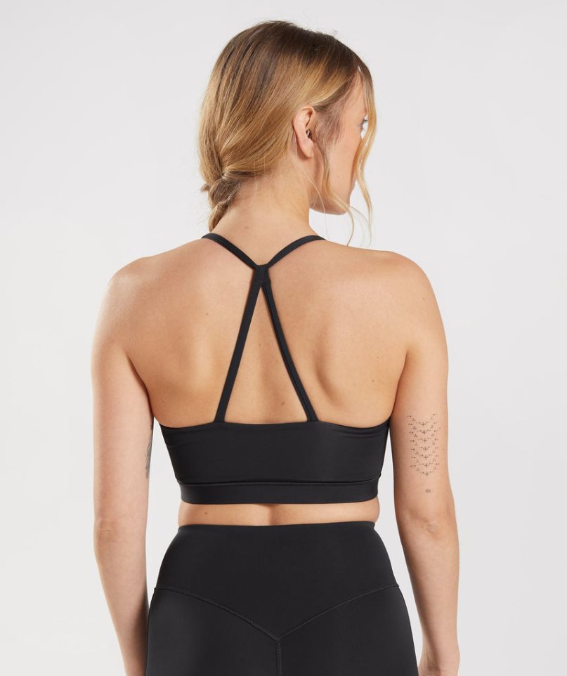 Gymshark Studio Női Sportmelltartó Fekete | HU-U-387