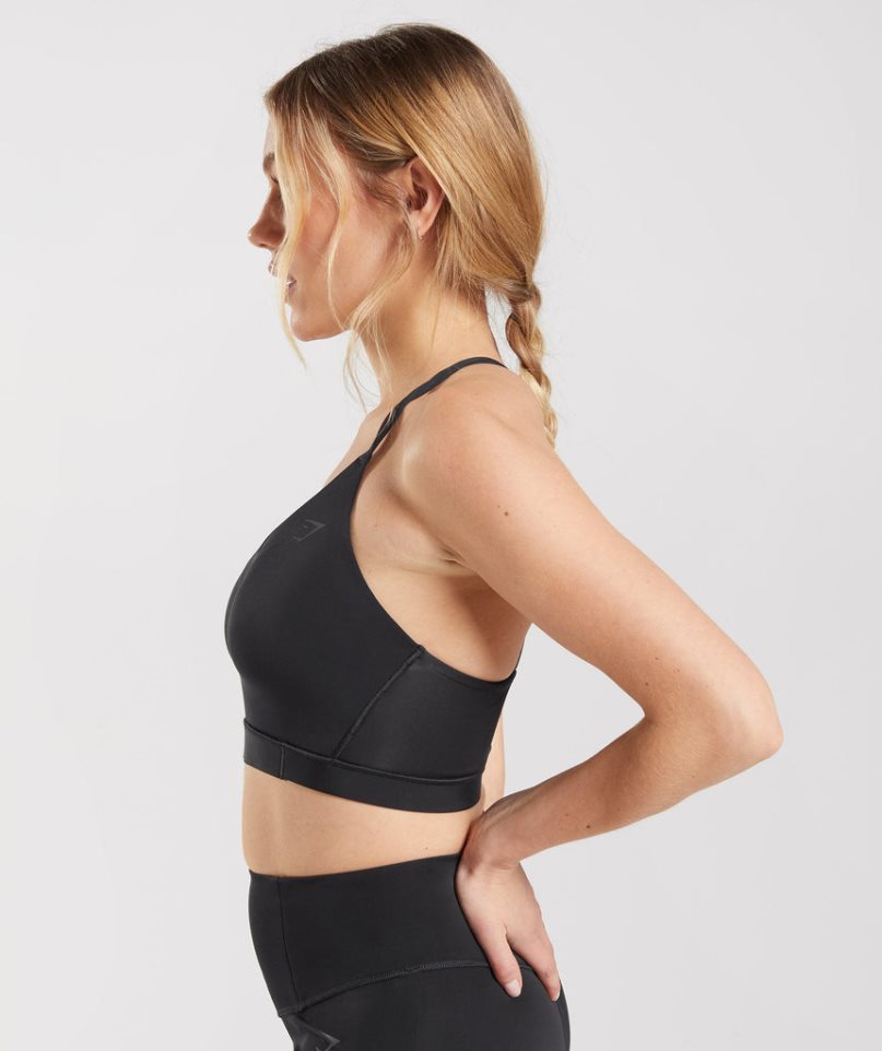 Gymshark Studio Női Sportmelltartó Fekete | HU-U-387