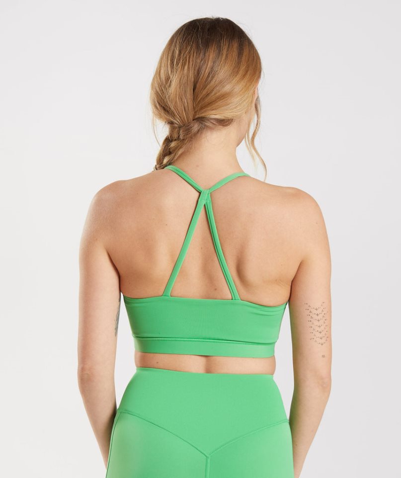Gymshark Studio Női Sportmelltartó Zöld | HU-G-235