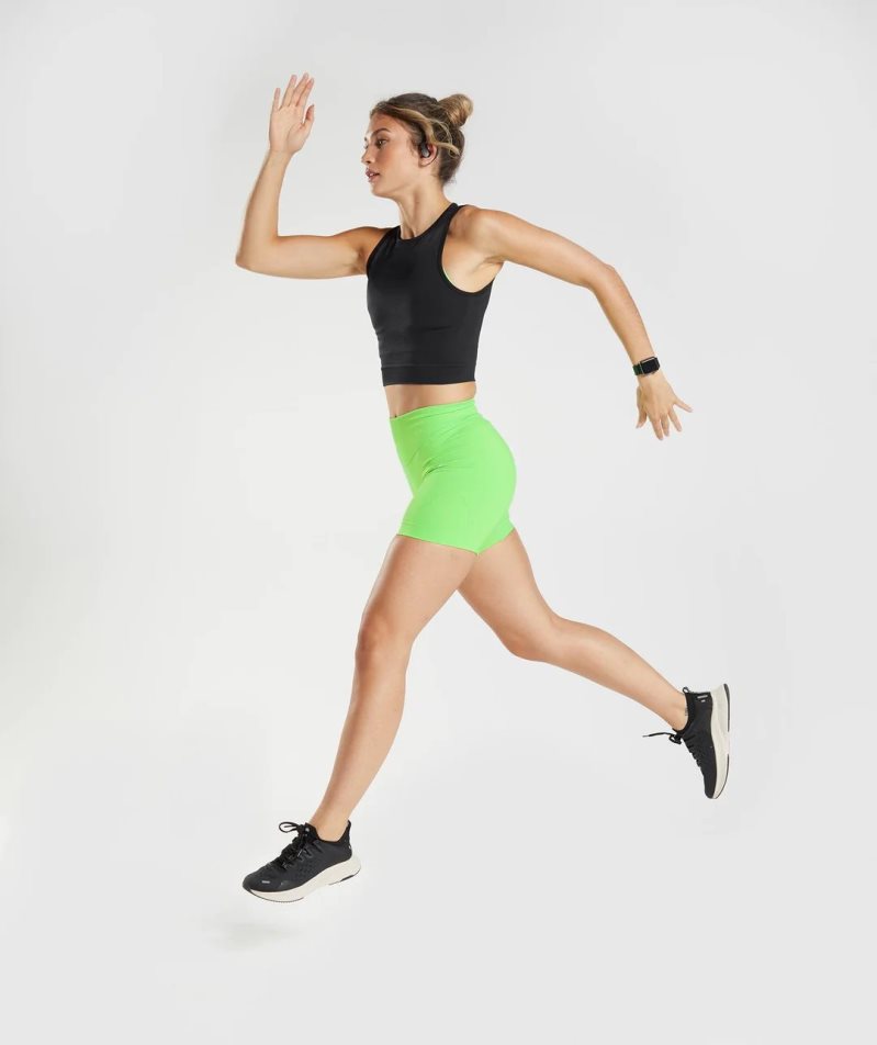 Gymshark Sweat Seamless Midi Női Ujjatlan Póló Fekete | HU-V-092