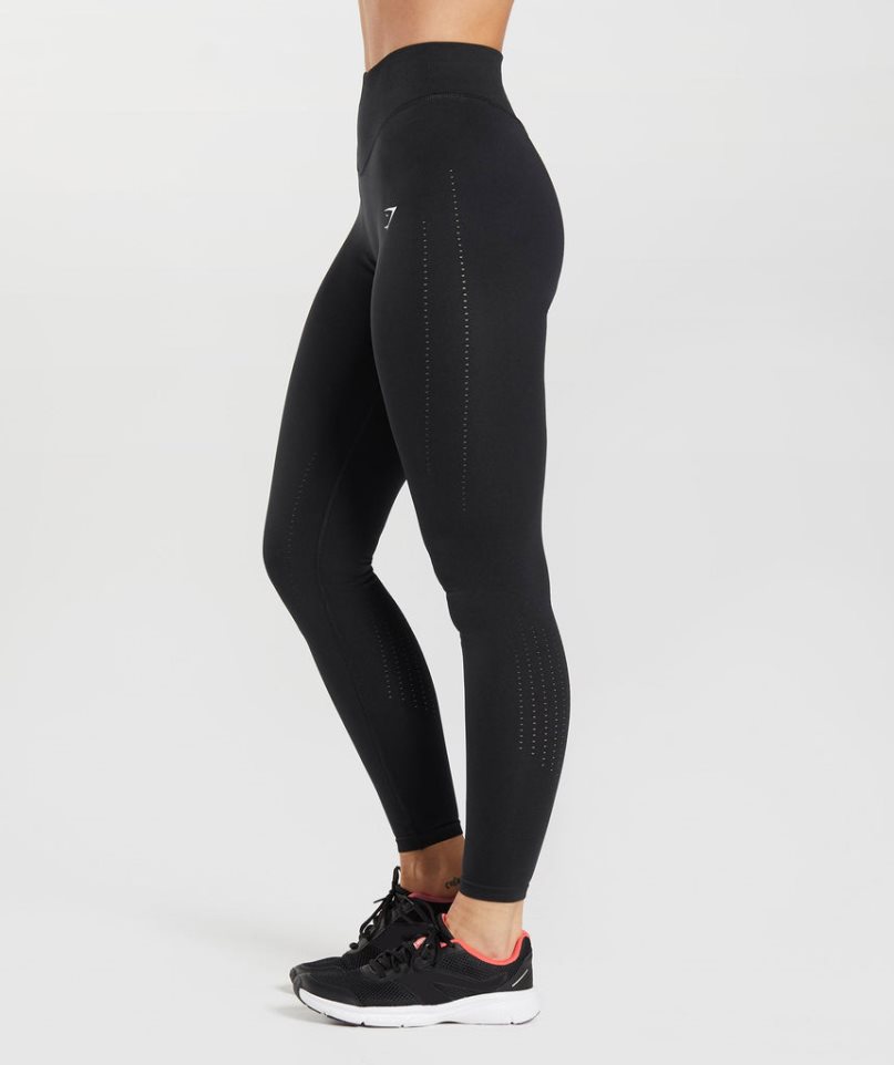 Gymshark Sweat Seamless Sculpt Női Leggings Fekete | HU-K-365