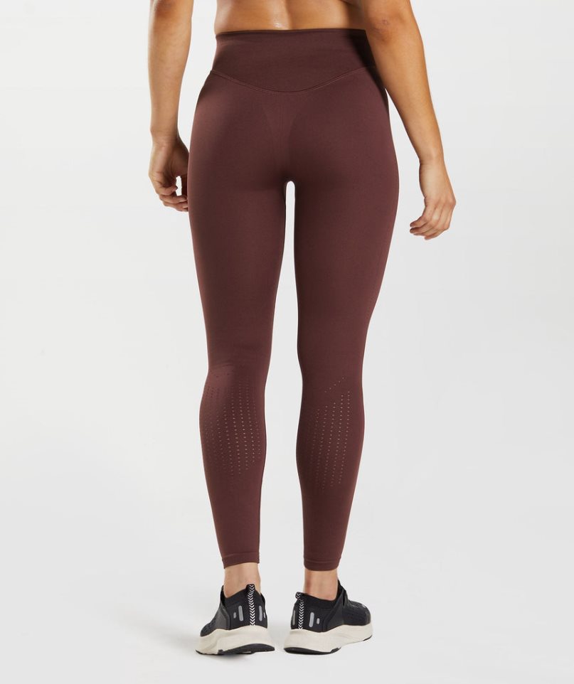 Gymshark Sweat Seamless Sculpt Női Leggings Bordó | HU-O-639