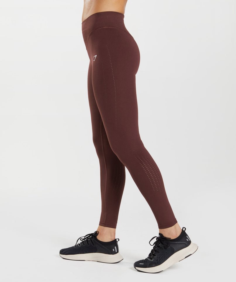 Gymshark Sweat Seamless Sculpt Női Leggings Bordó | HU-O-639