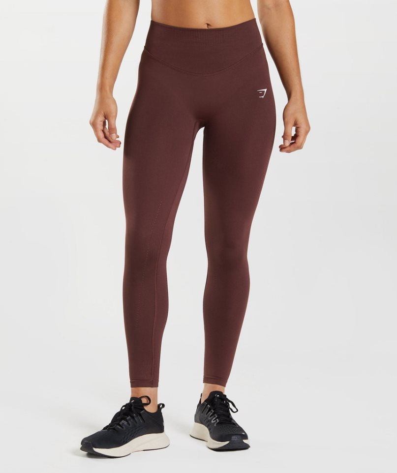 Gymshark Sweat Seamless Sculpt Női Leggings Bordó | HU-O-639