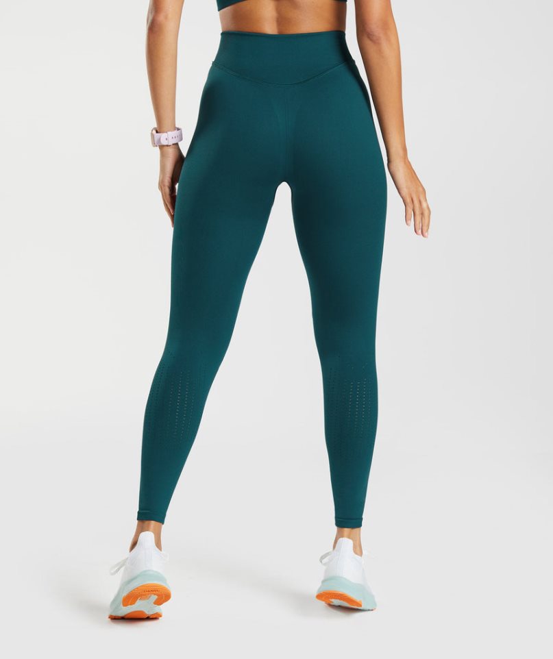 Gymshark Sweat Seamless Sculpt Női Leggings Türkiz | HU-X-517
