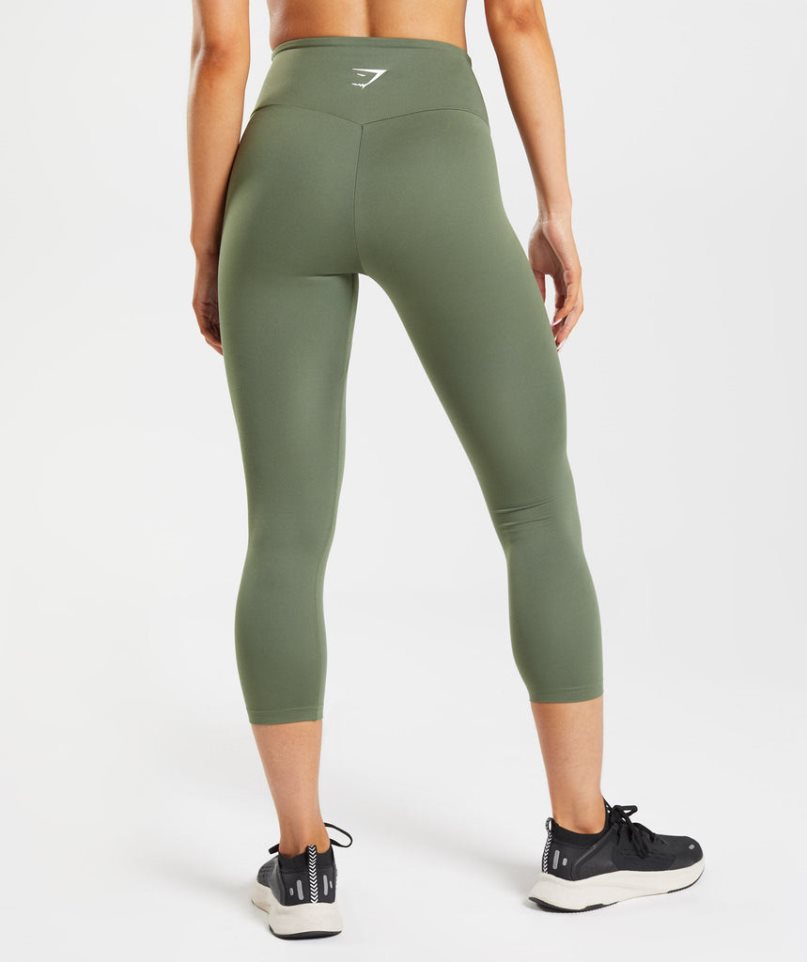 Gymshark Torna 7/8 Női Leggings Olivazöld | HU-P-102