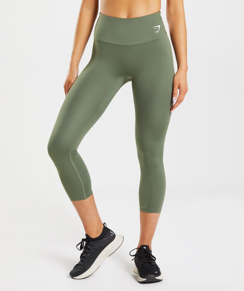 Gymshark Torna 7/8 Női Leggings Olivazöld | HU-P-102