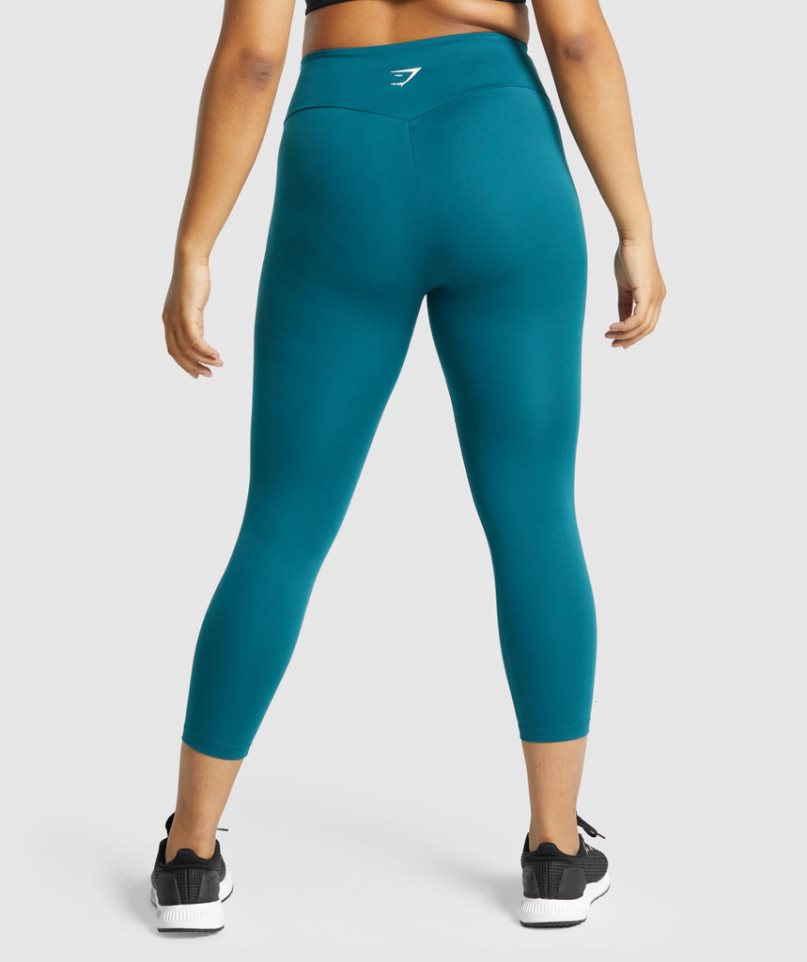 Gymshark Torna 7/8 Női Leggings Türkiz | HU-E-675