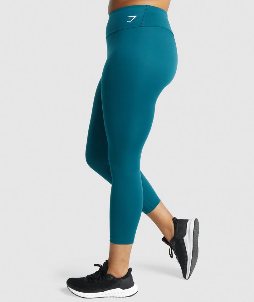Gymshark Torna 7/8 Női Leggings Türkiz | HU-E-675