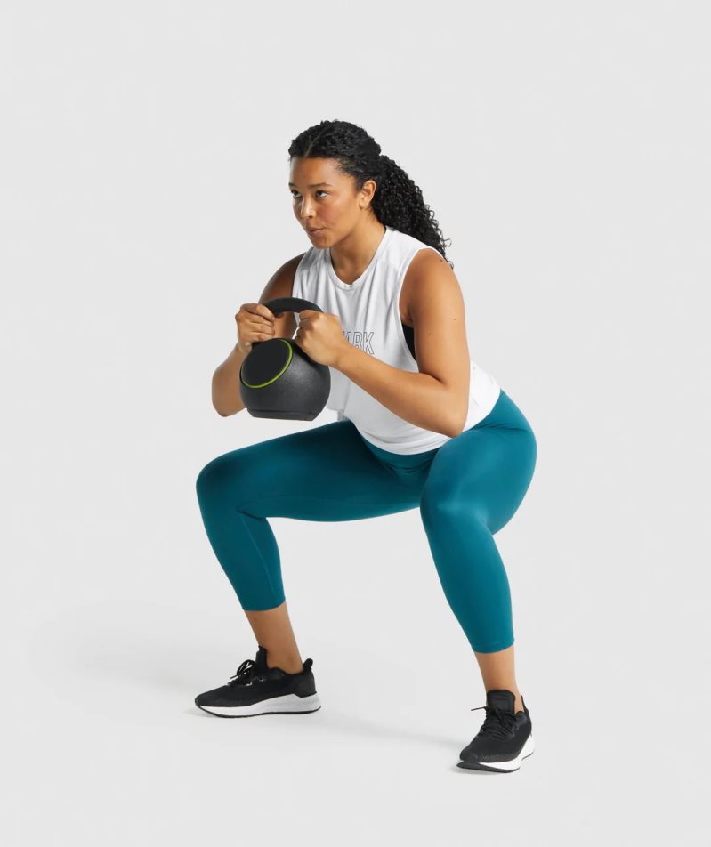 Gymshark Torna 7/8 Női Leggings Türkiz | HU-E-675