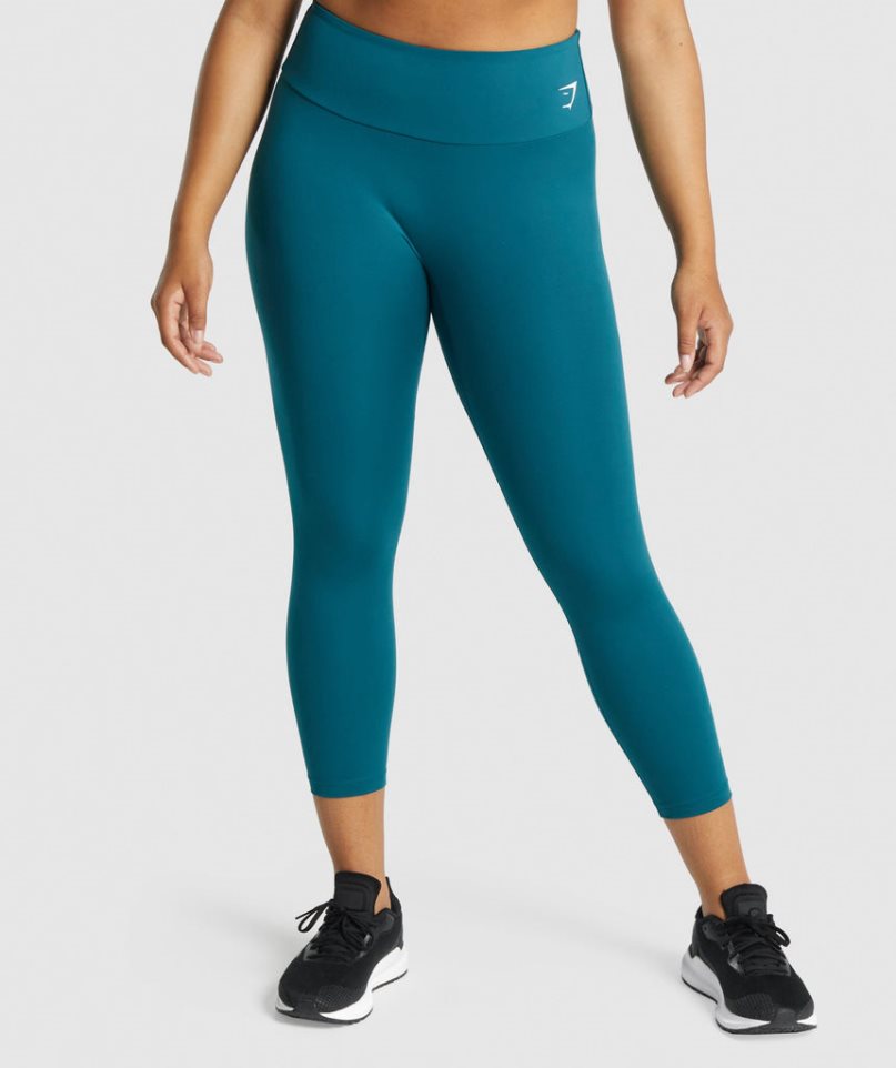 Gymshark Torna 7/8 Női Leggings Türkiz | HU-E-675