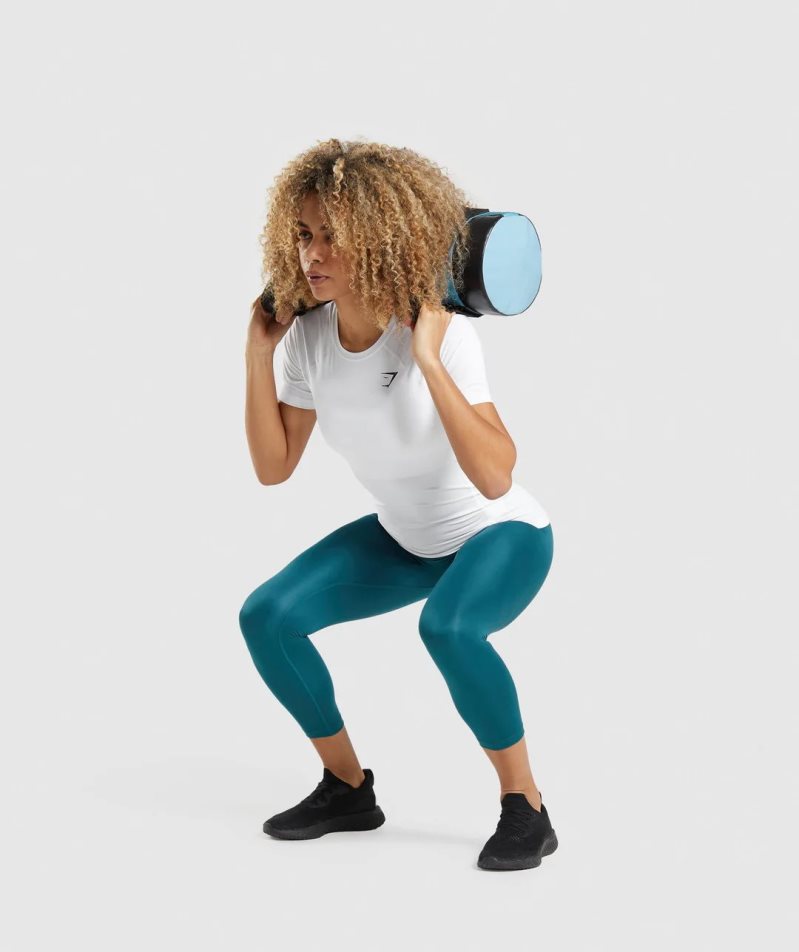 Gymshark Torna Baselayer Női Póló Fehér | HU-J-879