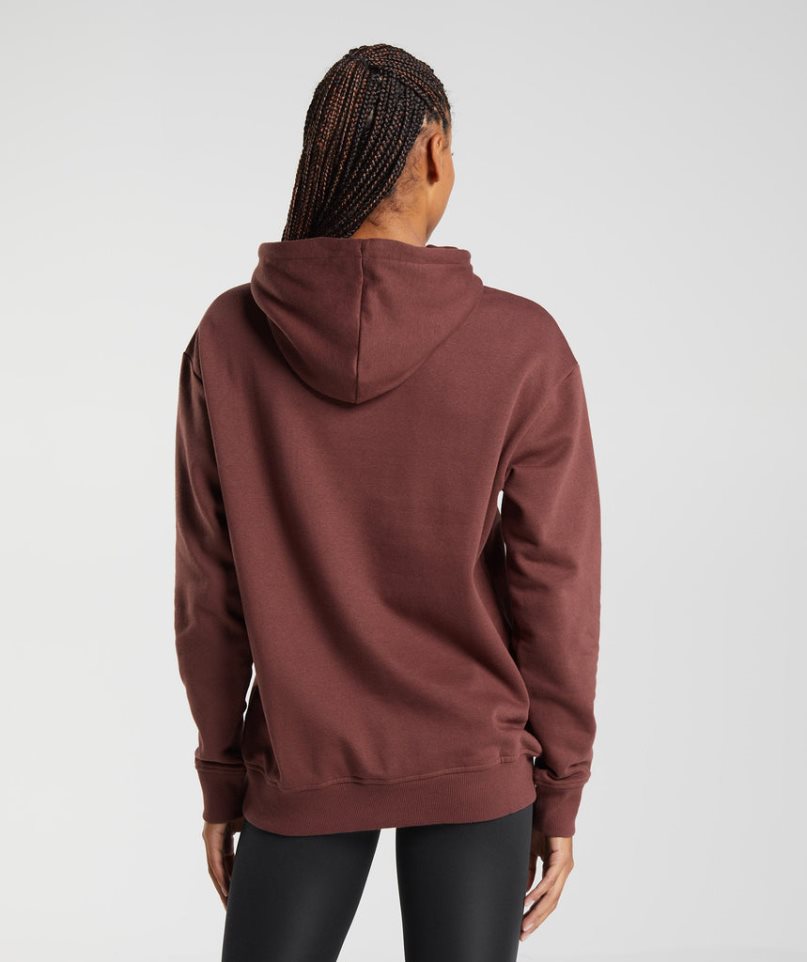 Gymshark Torna Boyfriend Női Kapucnis Pulóver Barna | HU-G-072