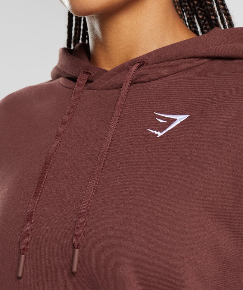 Gymshark Torna Boyfriend Női Kapucnis Pulóver Barna | HU-G-072