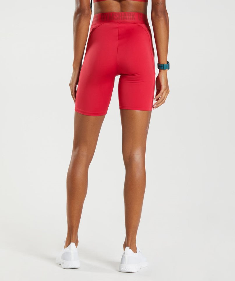 Gymshark Torna Brandmark Cycling Női Rövidnadrág Piros | HU-F-586