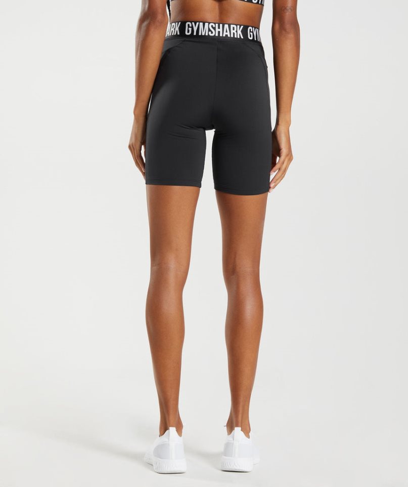 Gymshark Torna Brandmark Cycling Női Rövidnadrág Fekete | HU-I-487