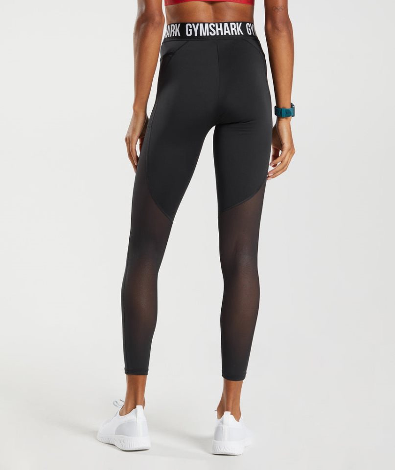 Gymshark Torna Brandmark Női Leggings Fekete | HU-P-390