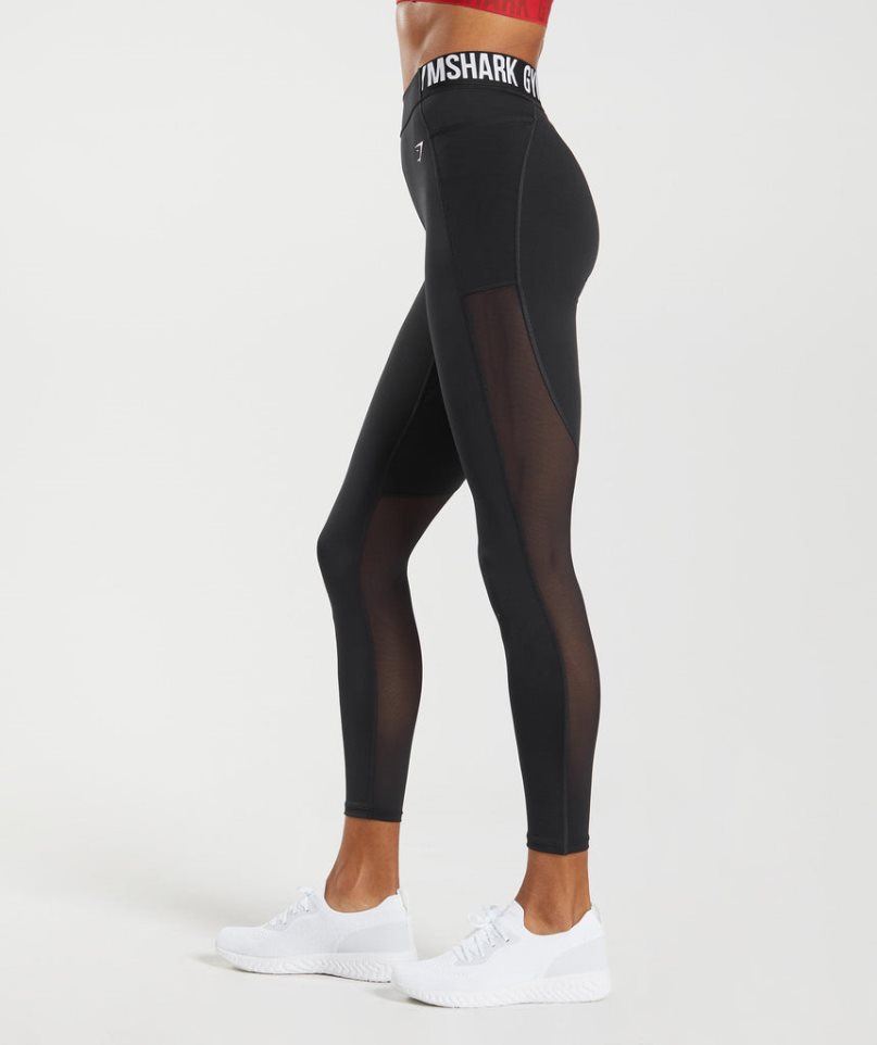 Gymshark Torna Brandmark Női Leggings Fekete | HU-P-390