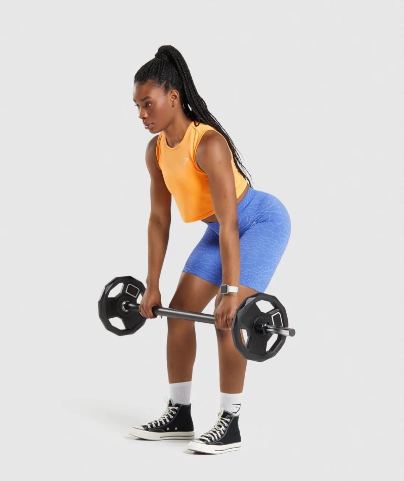 Gymshark Torna Crop Női Ujjatlan Póló Narancssárga | HU-M-085