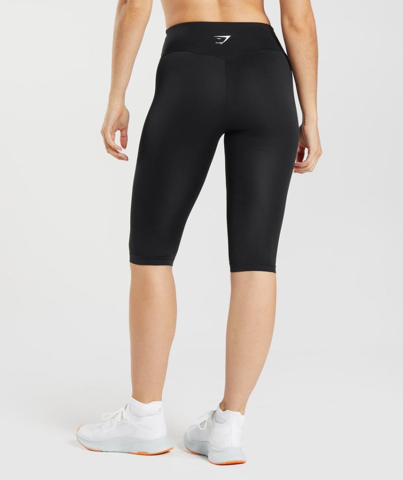 Gymshark Torna Cropped Női Leggings Fekete | HU-T-465