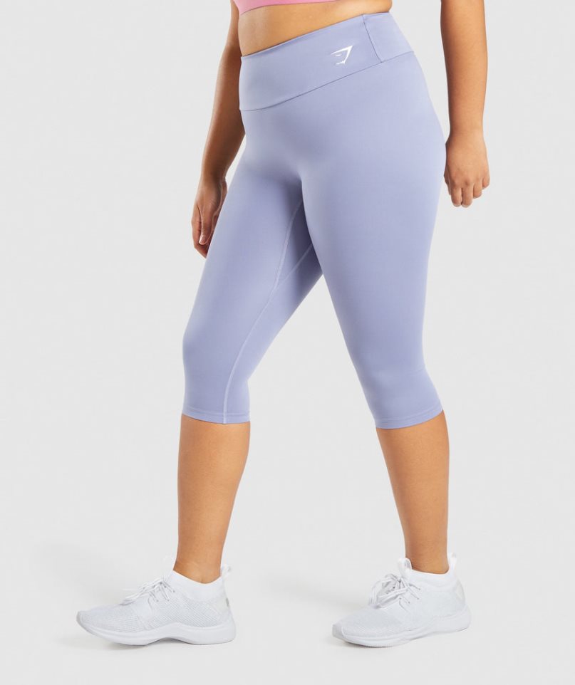 Gymshark Torna Cropped Női Leggings Világos Kék | HU-V-853