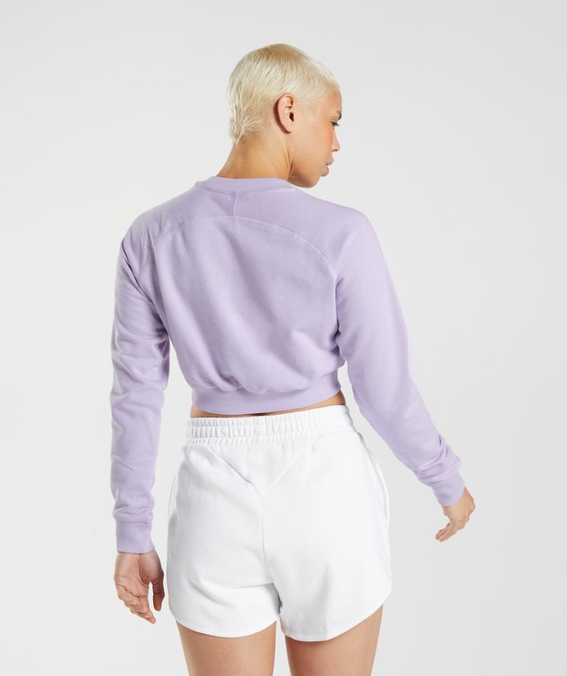 Gymshark Torna Cropped Női Pulóverek Világos Lila | HU-I-785