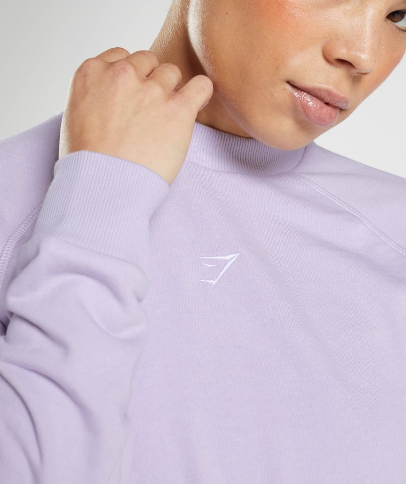Gymshark Torna Cropped Női Pulóverek Világos Lila | HU-I-785
