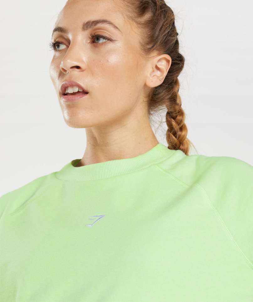 Gymshark Torna Cropped Női Pulóverek Zöld | HU-S-843