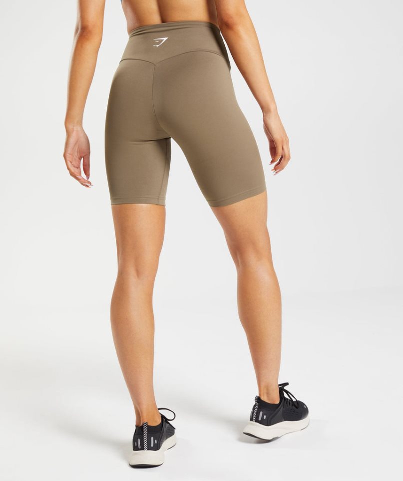 Gymshark Torna Cycling Női Rövidnadrág Barna | HU-U-519