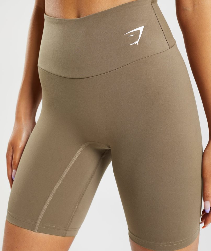 Gymshark Torna Cycling Női Rövidnadrág Barna | HU-U-519