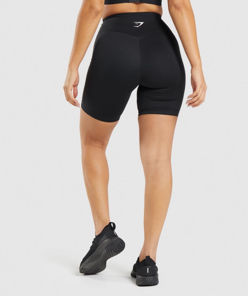 Gymshark Torna Cycling Női Rövidnadrág Fekete | HU-H-423