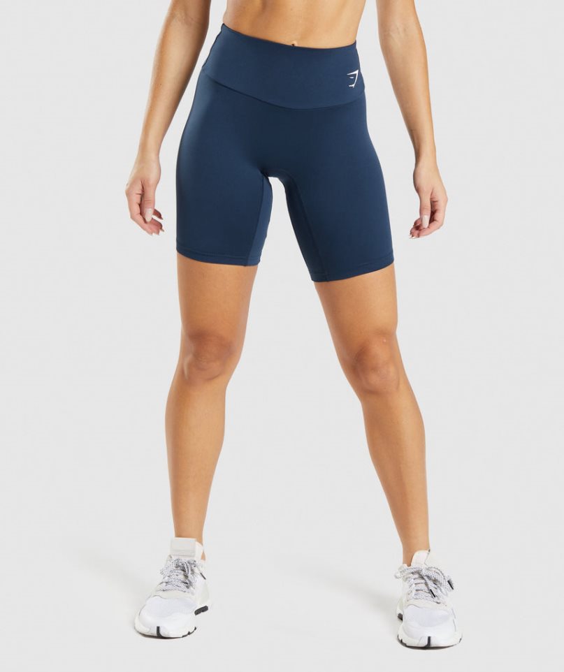Gymshark Torna Cycling Női Rövidnadrág Sötétkék | HU-B-318